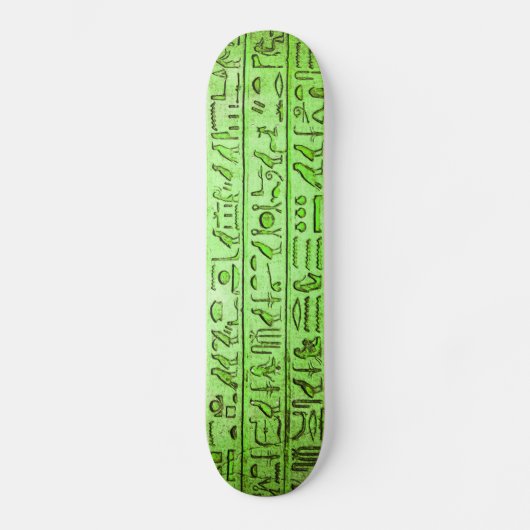 Oude Egyptische Hieroglyphs Green Persoonlijk Skateboard (Voorkant)