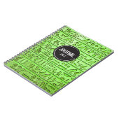 Oude Egyptische Hieroglyphs - Groen Notitieboek (Linkerzijde)