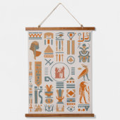 Oude Egyptische Hieroglyphs Hangend Wandkleed (Voorkant)