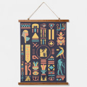 Oude Egyptische Hieroglyphs Hangend Wandkleed (Voorkant)