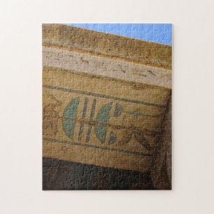 Oude Egyptische Hieroglyphs Jigzaag Puzzle Legpuzzel