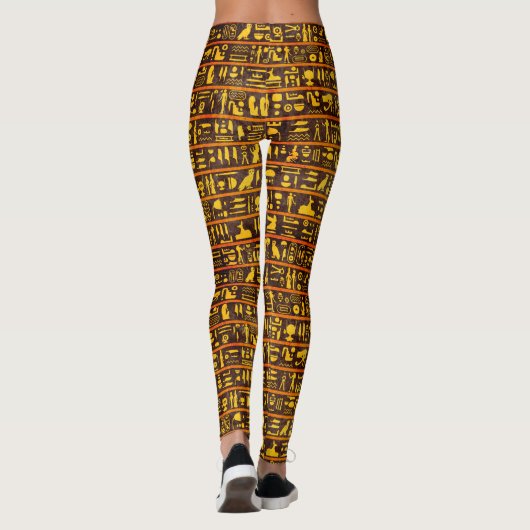 Oude Egyptische Hieroglyphs Leggings (Achterkant)
