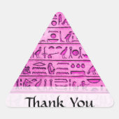 Oude Egyptische Hieroglyphs Paars Dank je wel Sticker (Voorkant)