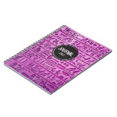 Oude Egyptische Hieroglyphs - Paars Notitieboek (Linkerzijde)