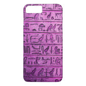 Oude Egyptische Hieroglyphs Paarse iPhone 7 Plus Case-Mate iPhone Case (Achterkant)