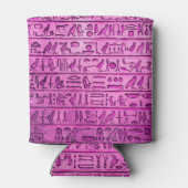Oude Egyptische Hieroglyphs Paarse Koelbox Blikjeskoeler (Achterkant)