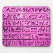Oude Egyptische Hieroglyphs Paarse Muismat (Voorkant)