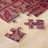 Oude Egyptische Hieroglyphs Red Legpuzzel (Zijkant)