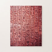 Oude Egyptische Hieroglyphs Red Legpuzzel (Verticaal)