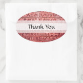 Oude Egyptische Hieroglyphs Red Ovale Sticker (Tas)