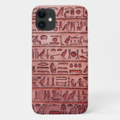 Oude Egyptische Hieroglyphs - Rode iPhone Case (Achterkant)