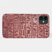 Oude Egyptische Hieroglyphs - Rode iPhone Case (Achterkant (horizontaal))