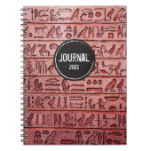 Oude Egyptische Hieroglyphs - rood Notitieboek (Voorkant)