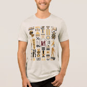 Oude Egyptische Hieroglyphs Tri-Blend Shirt (Voorkant)