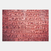Oude Egyptische Hieroglyphs Verpakkingspapierset Inpakpapier Vel (Voorkant 2)