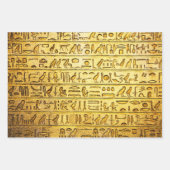 Oude Egyptische Hieroglyphs Verpakkingspapierset Inpakpapier Vel (Voorkant)