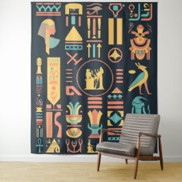 Oude Egyptische Hieroglyphs Wandkleed
