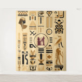 Oude Egyptische Hieroglyphs Wandkleed (Voorkant)