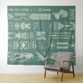 Oude Egyptische Hieroglyphs Wandkleed (In Situ (horizontaal))
