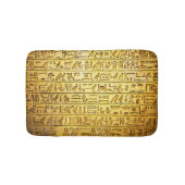 Oude Egyptische Hieroglyphs Yellow Badmat (Voorkant)