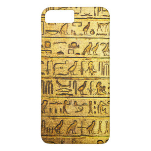 Oude Egyptische Hieroglyphs Yellow iPhone 7 Plus Case-Mate iPhone Case