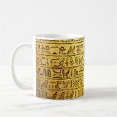 Oude Egyptische Hieroglyphs Yellow Koffiemok (Links)
