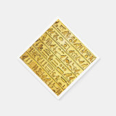 Oude Egyptische Hieroglyphs Yellow Servet (Hoek)