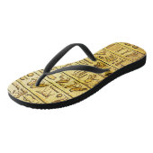 Oude Egyptische Hieroglyphs Yellow Teenslippers (Schuin)