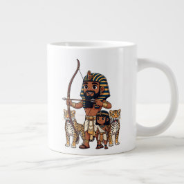 Oude Egyptische jacht met luipaarden Grote Koffiekop