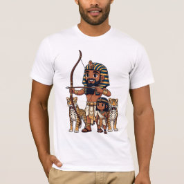 Oude Egyptische jacht met luipaarden T-shirt