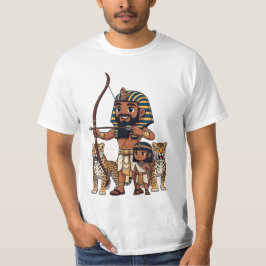 Oude Egyptische jacht met luipaarden T-shirt