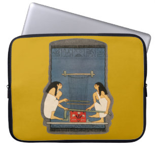 Oude Egyptische kamervrouw Rug Hieroglyphikken Laptop Sleeve