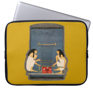 Oude Egyptische kamervrouw Rug Hieroglyphikken Laptop Sleeve