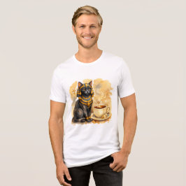 Oude Egyptische Kat Bastet Mythologie Design Tri-Blend Shirt