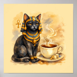 Oude Egyptische Kat Bastet Mythologie Poster