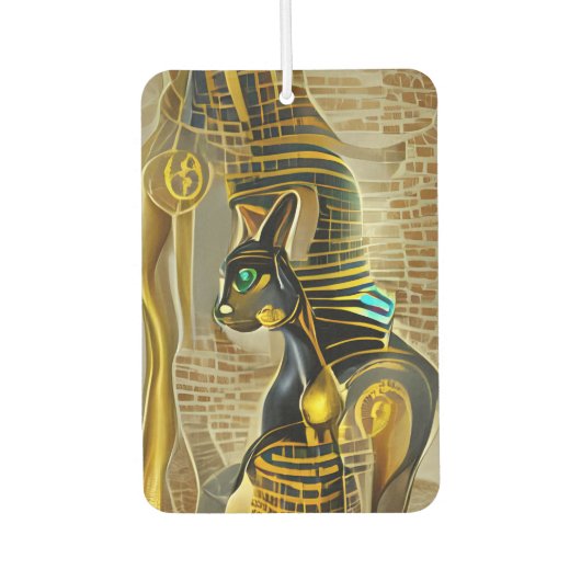 Oude Egyptische kat Goddess Bastet AI Art Luchtverfrisser (Voorkant)