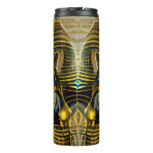 Oude Egyptische kat Goddess Bastet AI Art Thermosbeker (Achterkant)