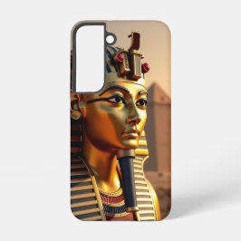 Oude Egyptische Koning Tut Gouden Masker met Piram Samsung Galaxy Hoesje