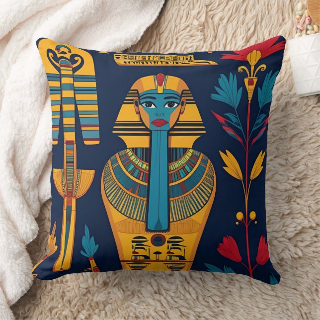 Oude Egyptische koningin decoratief werpkussen Kussen (Deken)