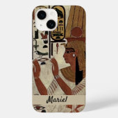 Oude Egyptische Koningin in Zwart en Beige Case-Mate iPhone Case (Achterkant)