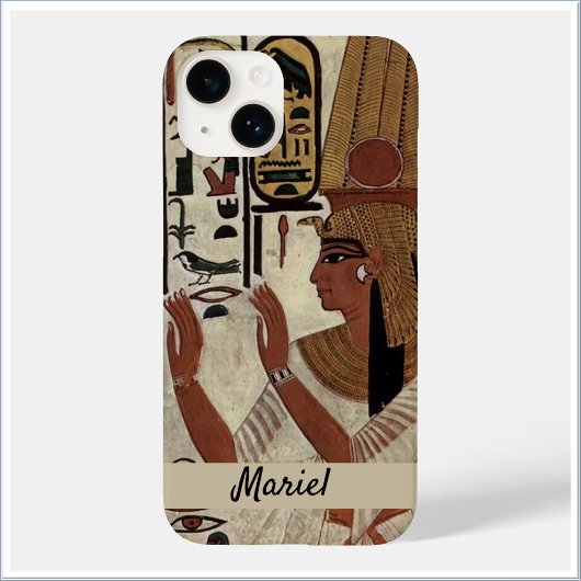 Oude Egyptische Koningin in Zwart en Beige Case-Mate iPhone Case