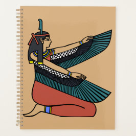 Oude Egyptische Koningin Isis Gouden Reliëf Kunst  Planner