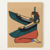 Oude Egyptische Koningin Isis Gouden Reliëf Kunst Planner (Achterkant)