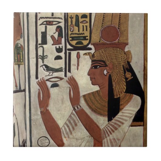 Oude Egyptische koningin [Nefertari] Tegeltje (Voorkant)