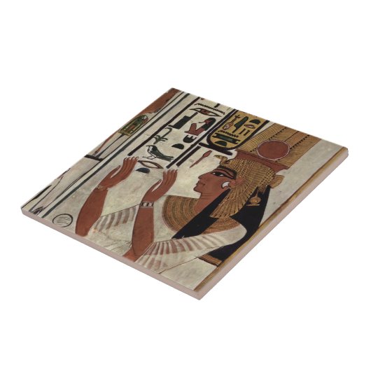 Oude Egyptische koningin [Nefertari] Tegeltje (Zijkant)