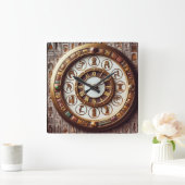 Oude Egyptische kunst achtergrond Vierkante Klok (Huis)