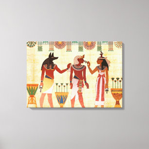Oude Egyptische kunst Canvas Afdruk