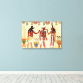Oude Egyptische kunst Canvas Afdruk (Insitu (Houten vloer))