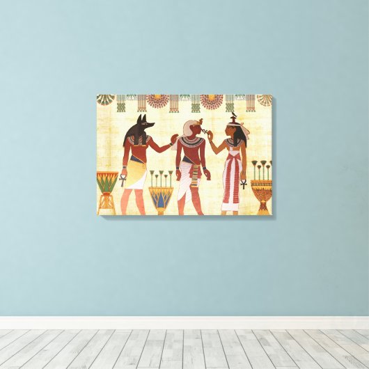 Oude Egyptische kunst Canvas Afdruk (Insitu (Houten vloer))