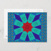 Oude Egyptische kunst: een levendige Mandala. Briefkaart (Voorkant / Achterkant)